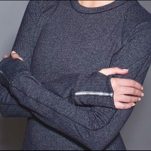 Lululemon Runderful Long Sleeve Herringbone Size 4